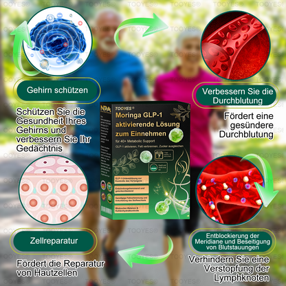 Offizieller Shop | TOOYES® Meglutid GLP-1 aktivierende orale Lösung – Moringa • NAD+ • Yerba Mate – Natürliche Unterstützung für Gewichtsabnahme, Anti-Aging & Zuckerstoffwechsel